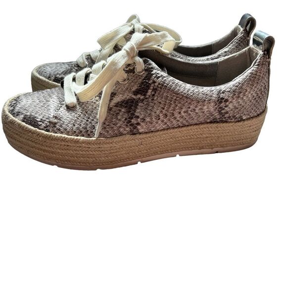 Treasure & Bond Payge Platform Espadrille Lace-Up Sneakers Womens 9M Snake Print - Picture 4 of 7